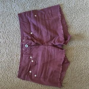 American eagle maroon denim shorts